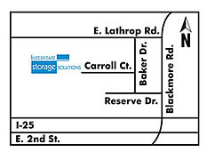 Interstate Sorage Solutions Location Map
